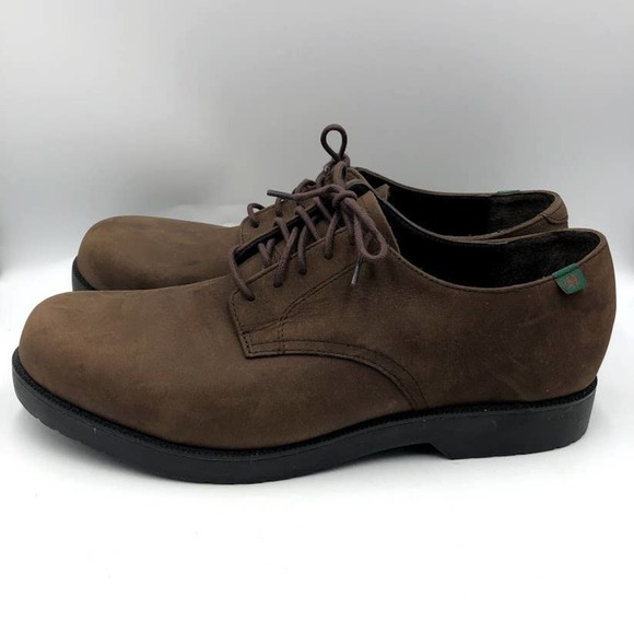 School Issue Men's Brown Leather Oxford Shoes - Picture 5 of 13